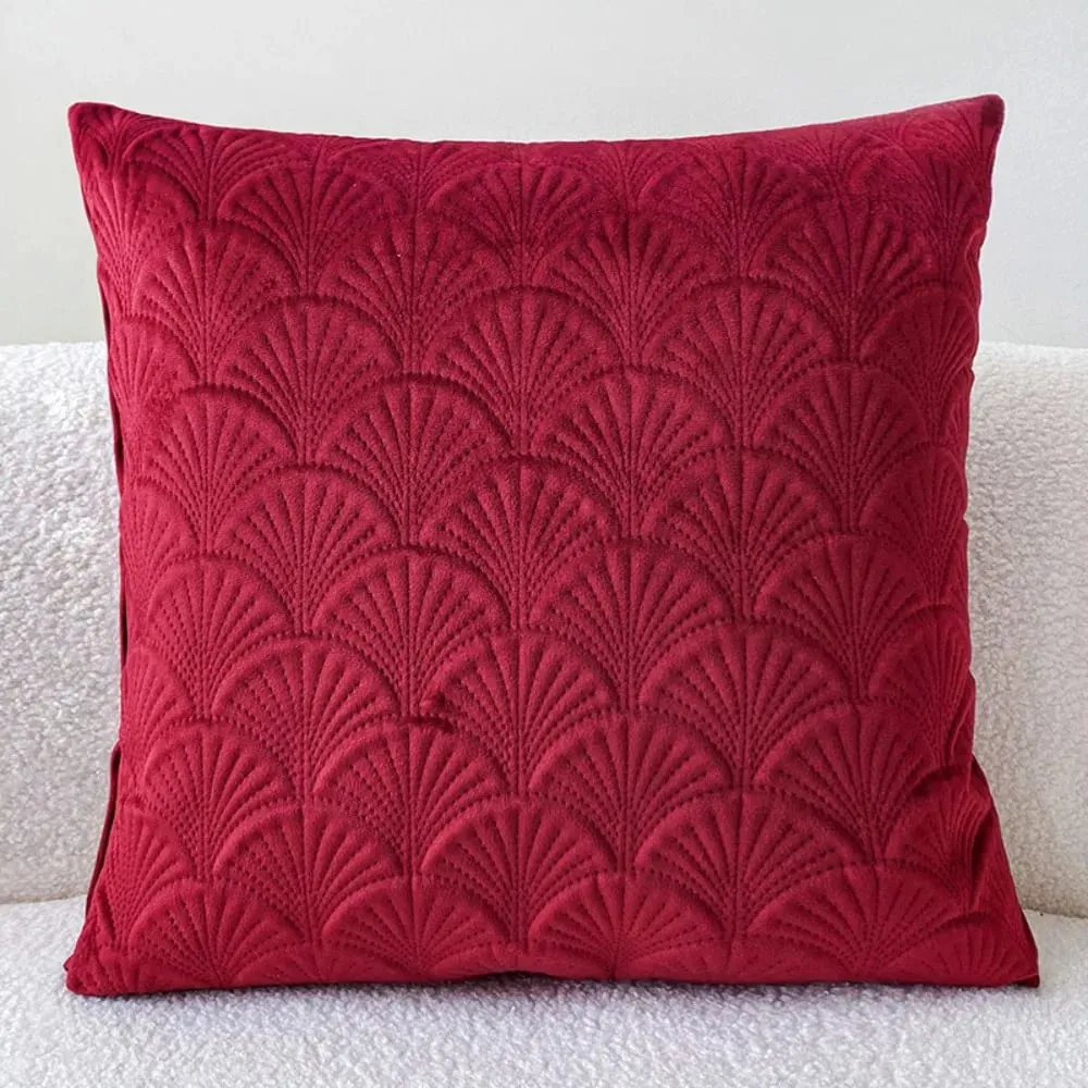Nordic Simple Quilted Velvet Cushion Cover Solid Colors Decorative Throw Pillow Case 45x45cm for Sofa Bedside Home Decor