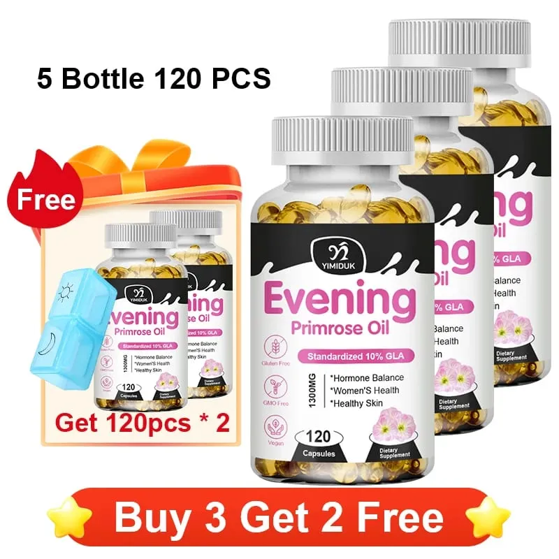 Evening Primrose Oil 1300mg with Rich GLA & Essential Nutrients Balance Hormones Support Women's Comfort & Enhance Skin Health — image 13