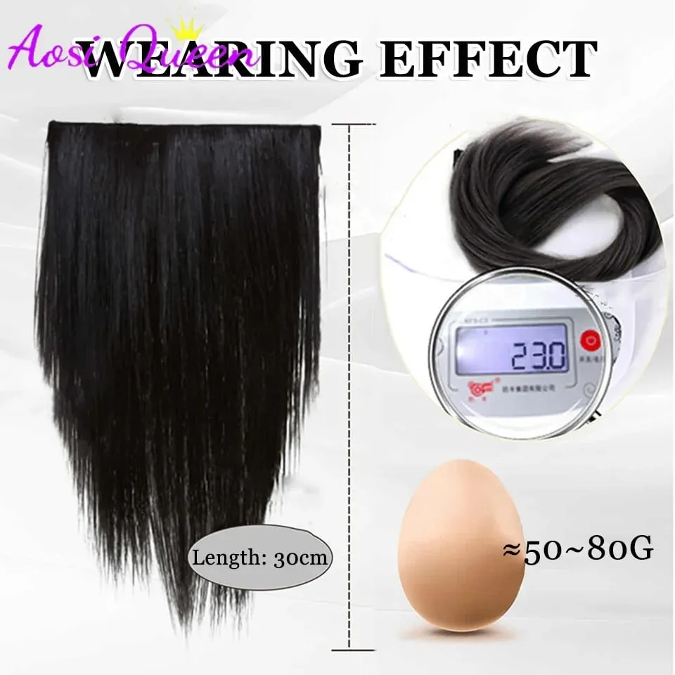 Synthetic Short Light Natural Men's One-piece Korean Style Invisible Wolf Tail Mullet Wig Extensions