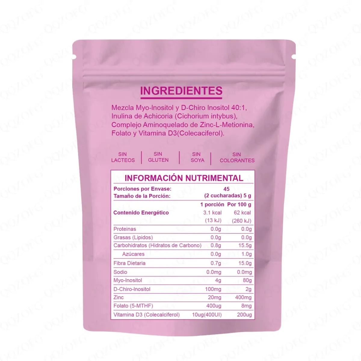40:1 Mix Myo & D-Chiro Inositol Powder Contain Folate Vitamin D3 and Zinc Supporting Women's Daily Health Dietary Supplement — image 5