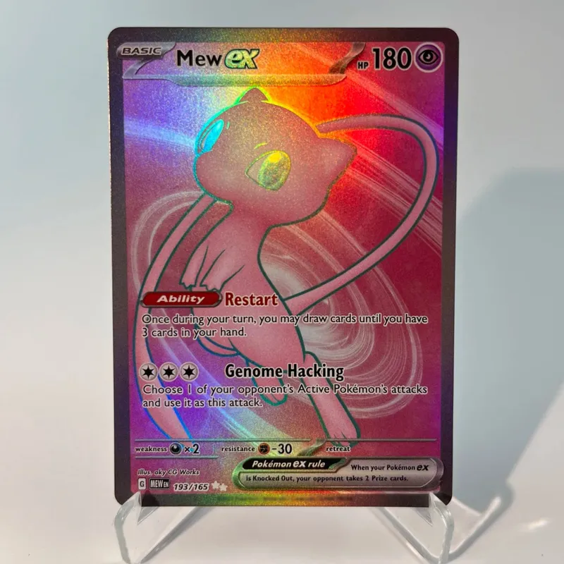 Pokémon 151 PKM Cards PTCG3-D Bulbasaur Squirt Rainbow Gengar ex Holographic Ex GX Rare Collection Battle Toys Gifts for Hobbies