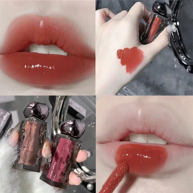 Gennemsigtig Vand Blank Orange Lip Gloss Rød Spejl Jelly Flydende læbestifter Fugtgivende Langtidsholdbar Lip Tint Stain Kosmetik — image 9
