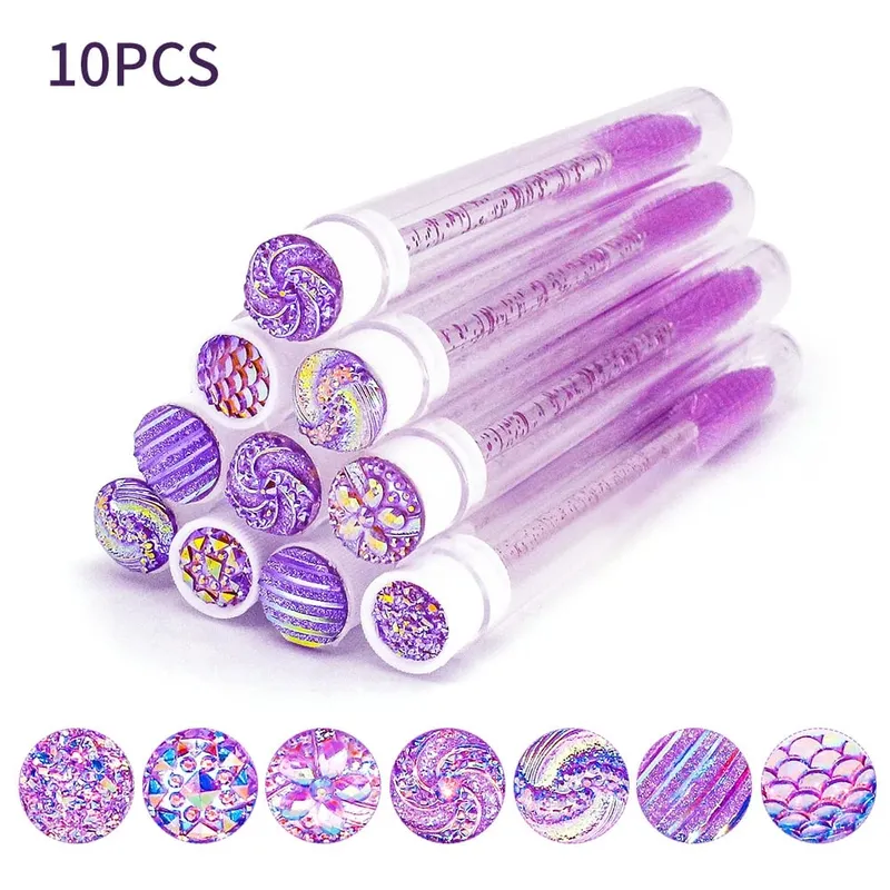 10/50Pcs Disposable Eyelash Brush Reusable Eyelashes Brush Tube Mascara Wands Tubes Dust-proof Lash Spoolies Storage Makeup Tool