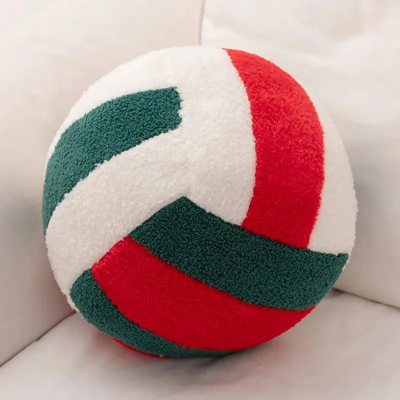 20/24cm Volleyball Sport Ball Plush Pillow Stuffed Interactive Indoor Home Game Prop Plushie Decor Gift