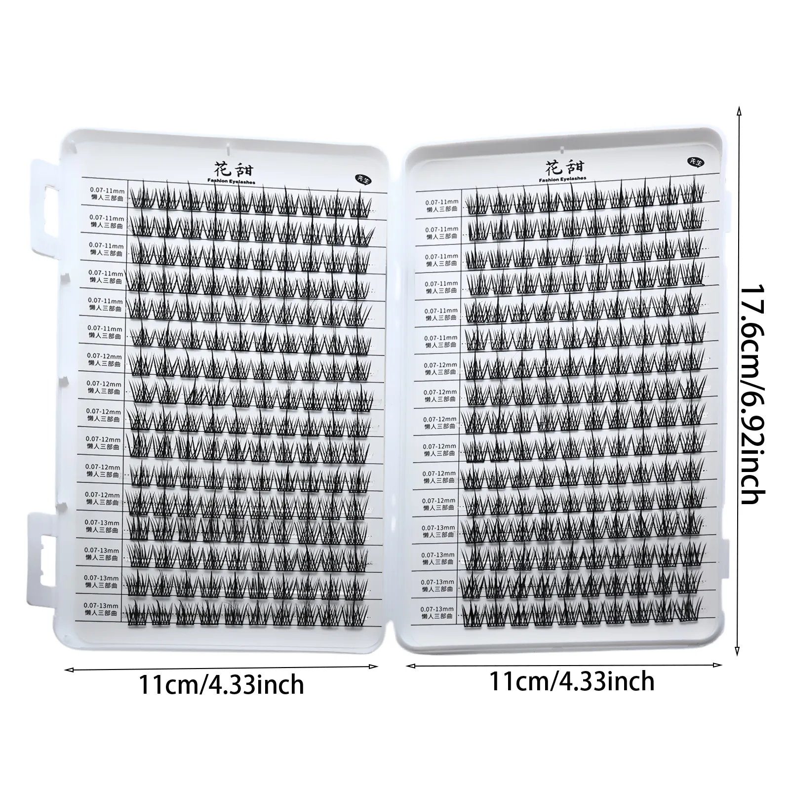 D Curl Cluster Eyelashes Mixed Length Individual False Lashes Natural Wispy Reusable DIY Lash Extensions For Home Eye Makeup