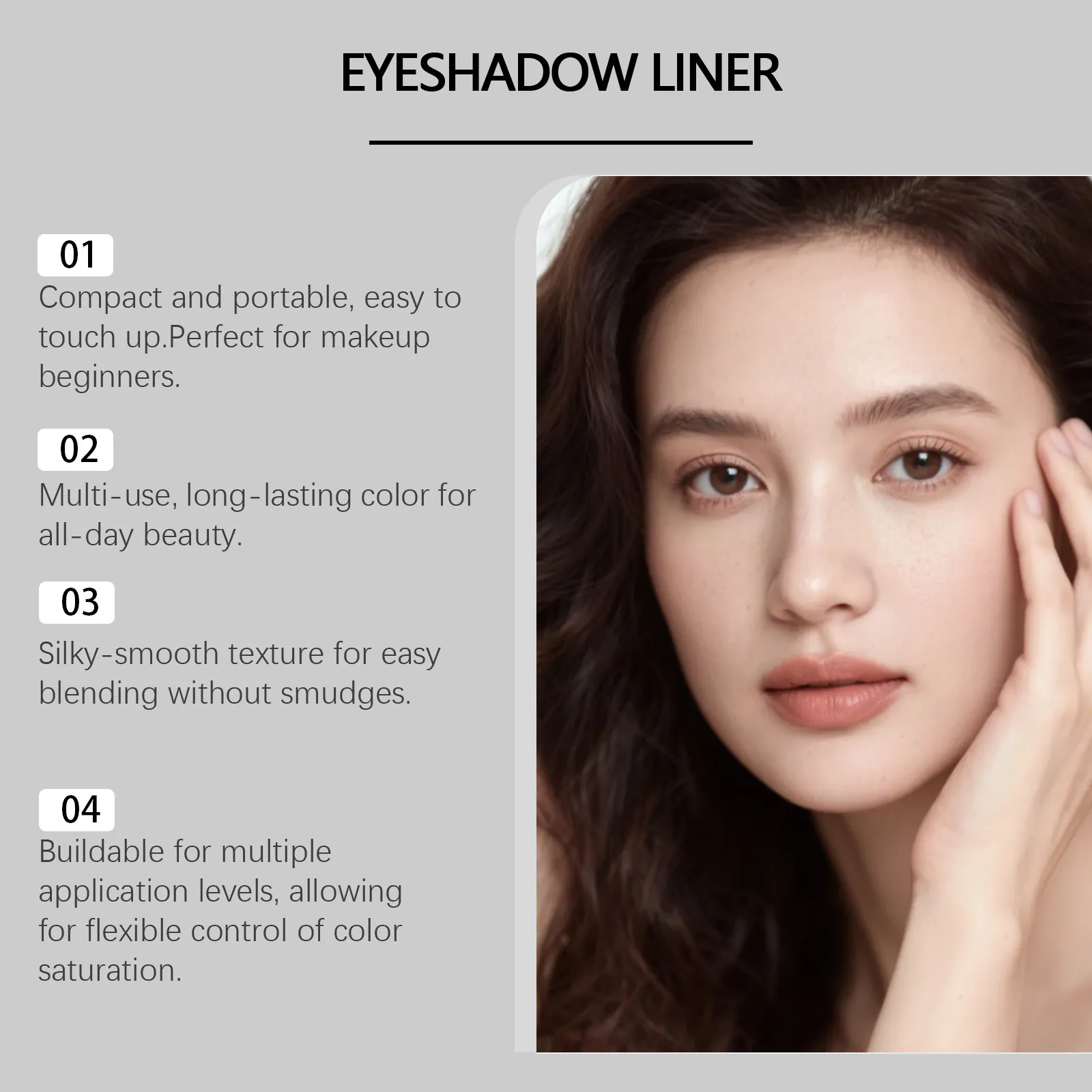 2 In1 Eyeshadow Liner Pen Matte Black Brown Waterproof Natural Long Lasting Silky Smooth Color-Rendering Professional Eye Makeup