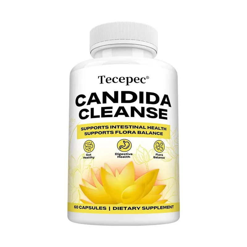 Candida-Reinigungskapseln – Darm-Kolon-Entgiftung, Darmflora-Balance, unterstützt die Verdauung, lindert Blähungen, antioxidative Ergänzung