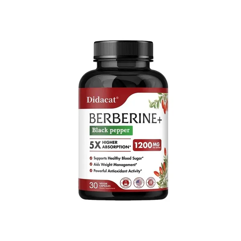 1200 MG Premium Berberine Supplement Capsules Supports Immune System CardiovascularHeart & Gastrointestinal Wellness