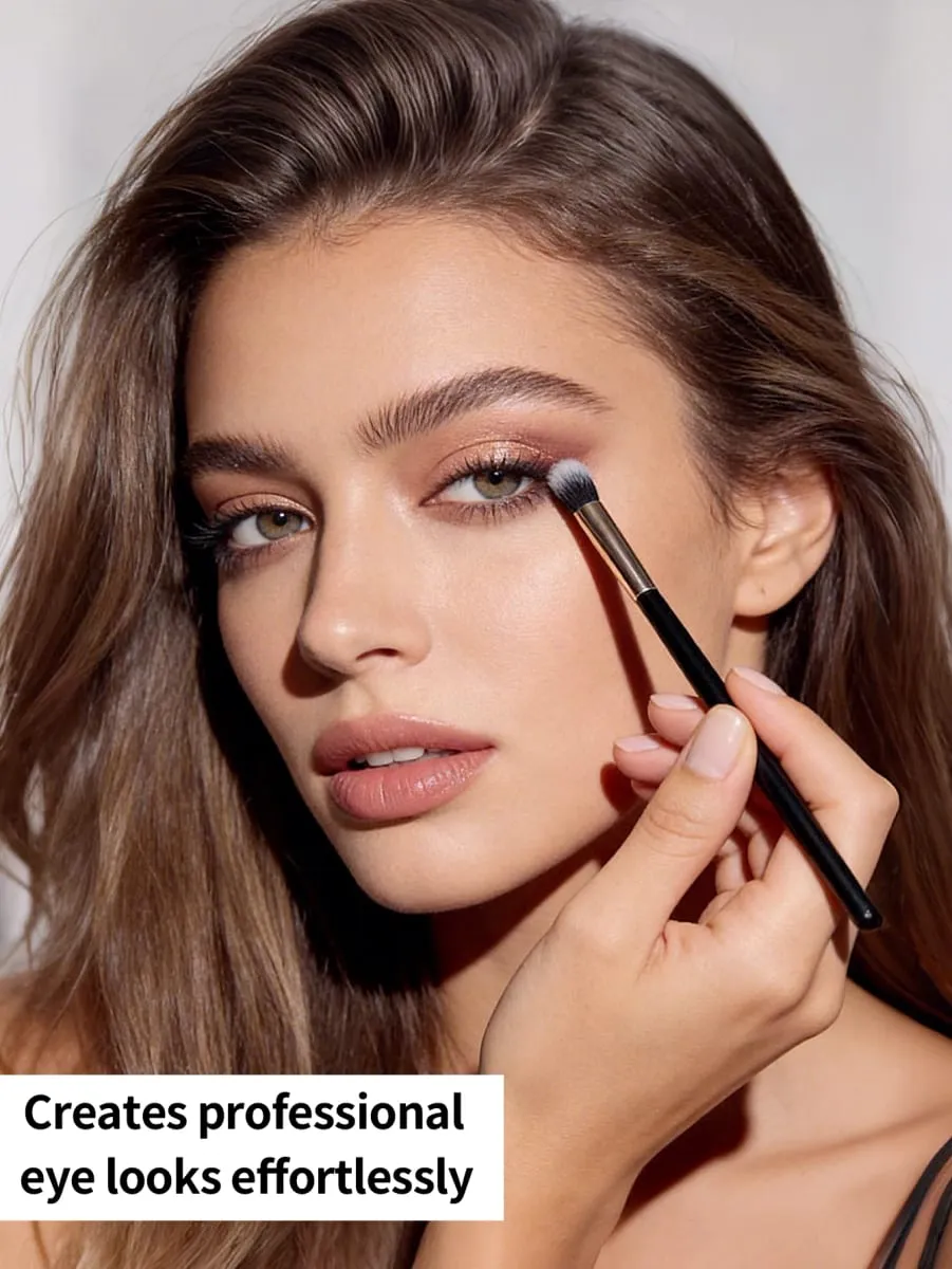 3Pcs Professional Eye Makeup Brushes Set Soft Synthetic Fiber Eyeshadow Blending Brush Small Detail Beauty Cosmetic Tools