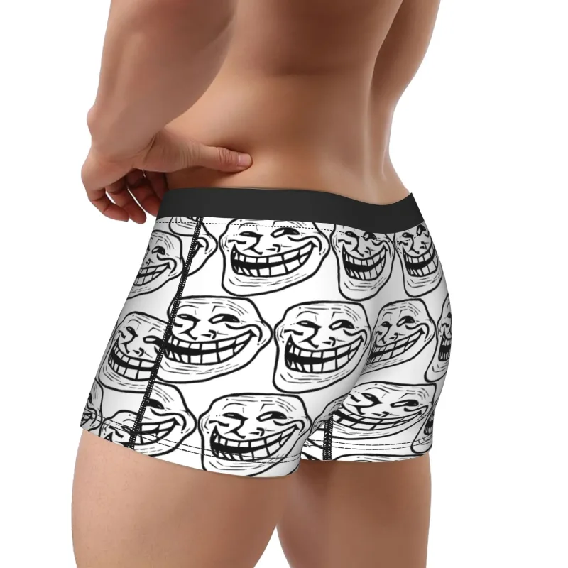 Rage Comic Trollfac Trunk Funny Anime Pouch Underwear Hot Sale Pattern Boxer Brief Comfortable Men Underpants Plus Size