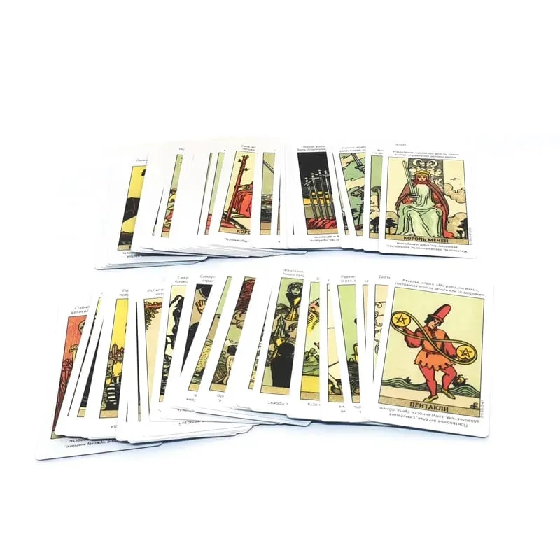 Russian Version Rider Waite Tarot Card Deck Divination Board Game Hot Sell Personal Use Oracles Deck for Girl
