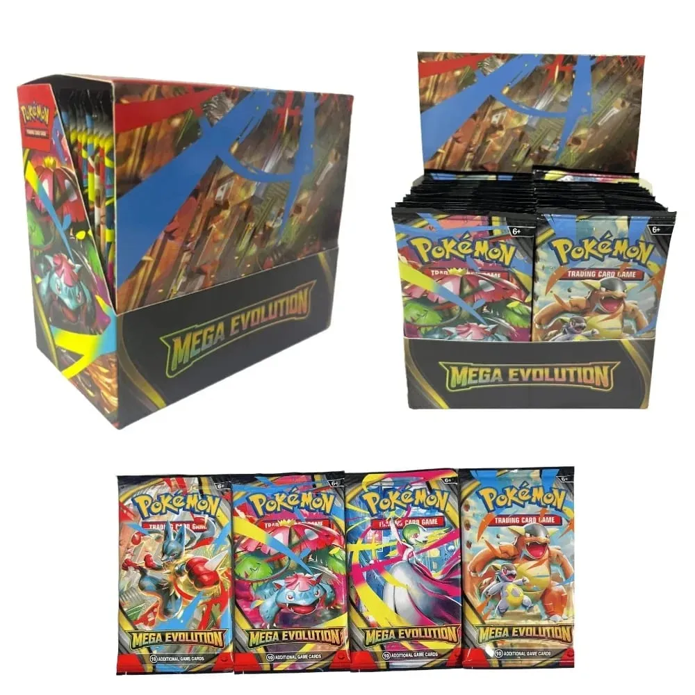fun 40-360Pcs/Set Pokemon Card MEGA EVOLUTION Phantasmal Flames English Booster Battle Card Anime Fans Kids Birthday Gift Toy