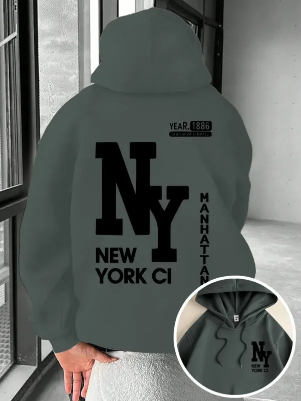 New Men's Autumn Fashion Letter Printed Soft and Comfortable Hoodie Outdoor Street Style Clothing — image 10