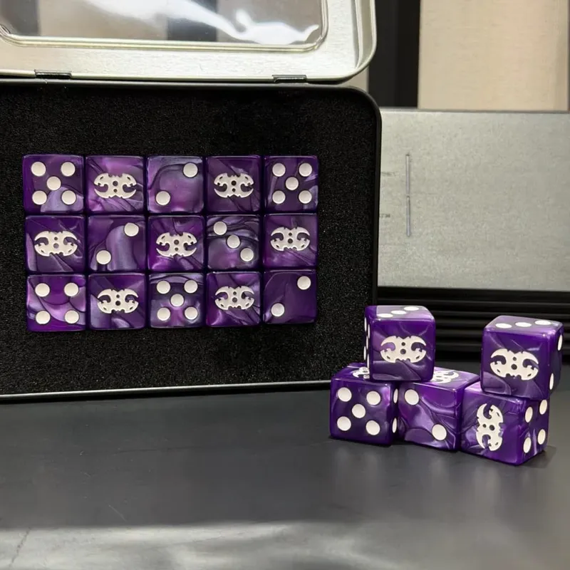 15PCS 16mm/0.63inch D6 Wargaming Dice Set for Tabletop Miniatures Game Damage Tracking Army Faction Themed Dice Tokens