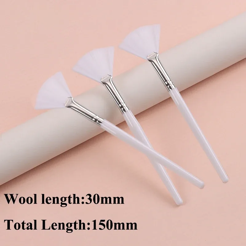 Praktikal na Facial Brushes Fan Makeup Brushes Portable Mask Brush Mga Cosmetic Tool para sa Babae Flexible Facial Soft Mask Applicator — image 9