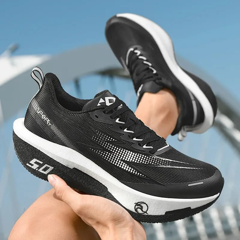 Running Shoes Men Carbon Board Speciality Marathon Sports Breathable Lightweight Women's Comfortable Athletic Nonskid Sneakers