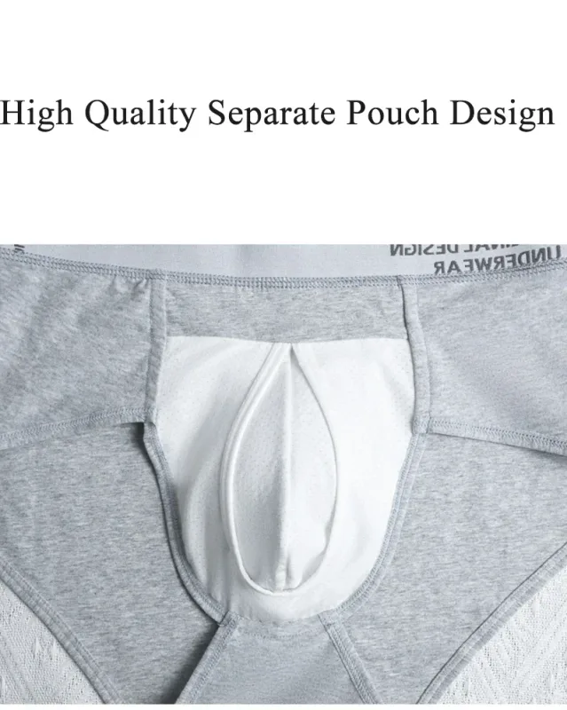 Men's Cotton Briefs High Quality Comfortable Underpants Breathable Soft Underwear Male Large Size U Bulge Pouch Panties Cueca