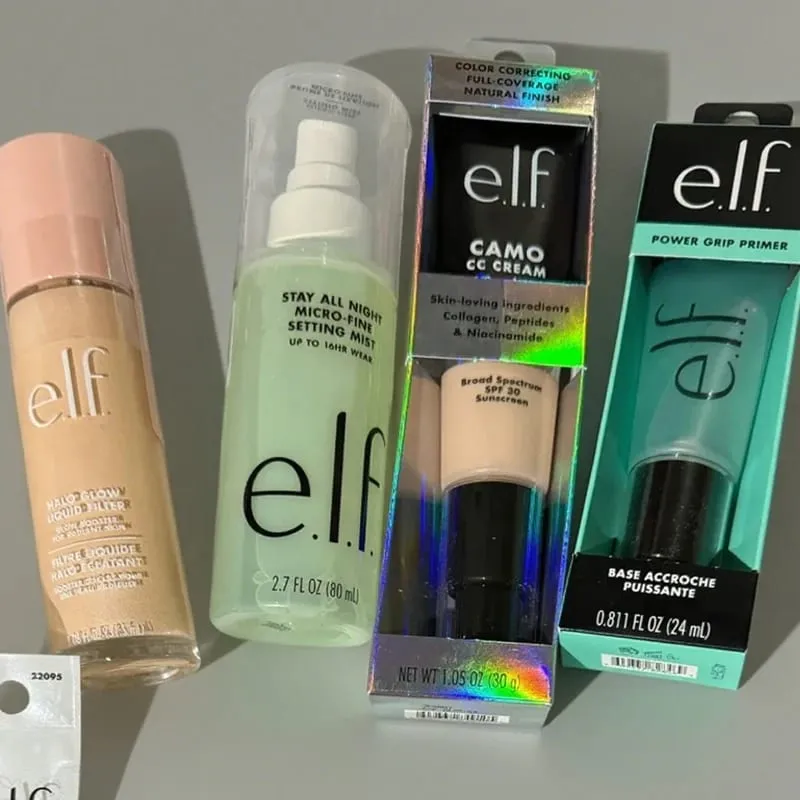 Elf Pré Maquiagem Verde e Rosa Mesmo Tom de Pele Base Hidratante e Isolamento Duradouro Acabamento Spray Essência de Fundação Líquida