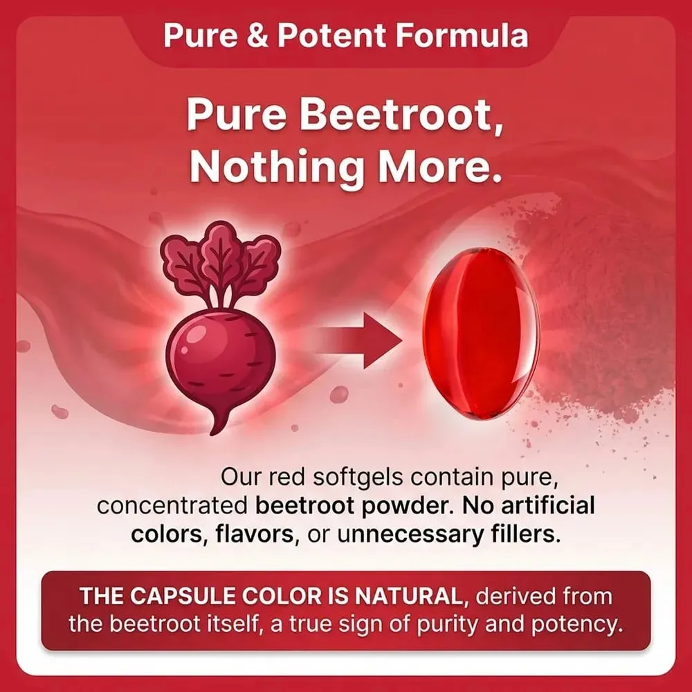Beetroot Capsules - Supports Digestive Immunity Health Improves Energy Athletic Performance Non-GMO Gluten-free — image 6