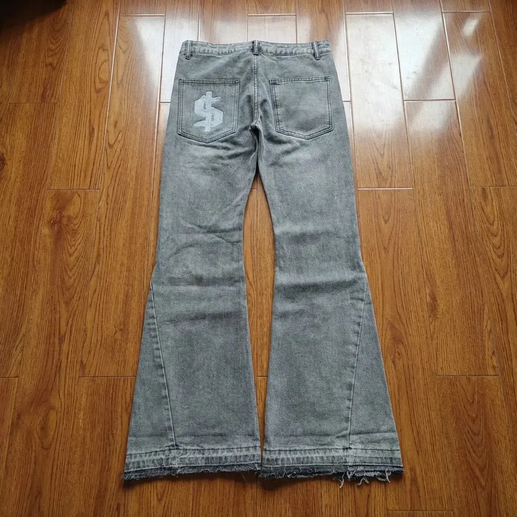 High Waisted Light Color Design Washed Commute Slim Fit Baggy Denim Pants 2026 Classic Popular Style Straight Leg Jeans