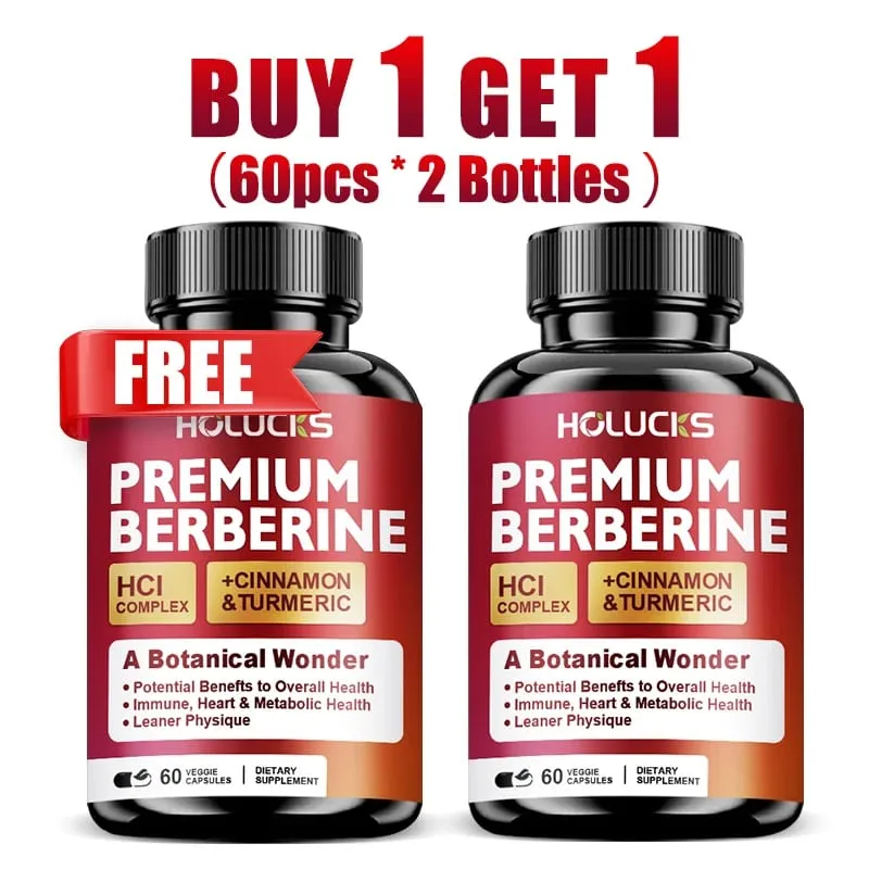 Les Capsules de berbérine soutiennent la glycémie, le cœur, le métabolisme, la santé digestive, la gestion du poids, la désintoxication du foie, antioxydant, immunitaire
