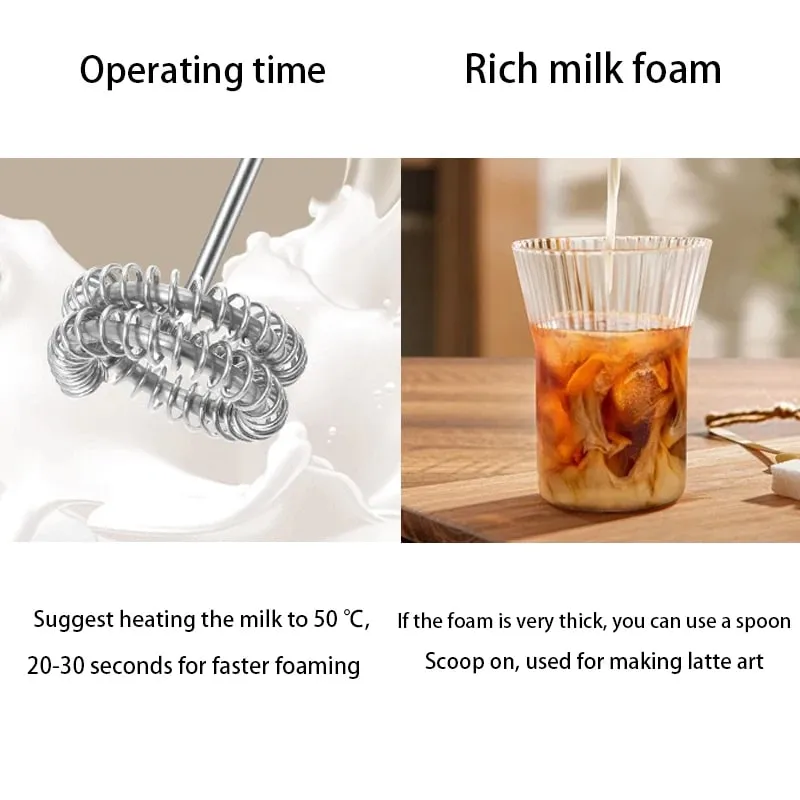 Pemukul Telur Elektrik Boleh Dicas semula Dengan Pendakap Pendirian 3 Kelajuan Boleh Laras Kocoh Minuman Pengadun Minuman Pembeku Susu untuk Kopi