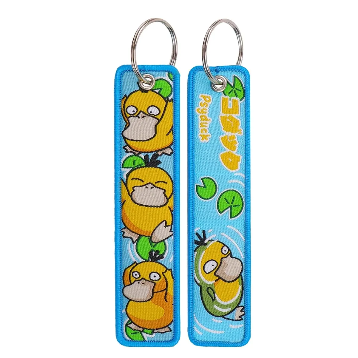 HOT Sale Pokémon Anime Monsters Keychain for Cars Backpack Key Holders Embroidery Keyrings Key Tag Jet Tag Accessories Gif 1pcts