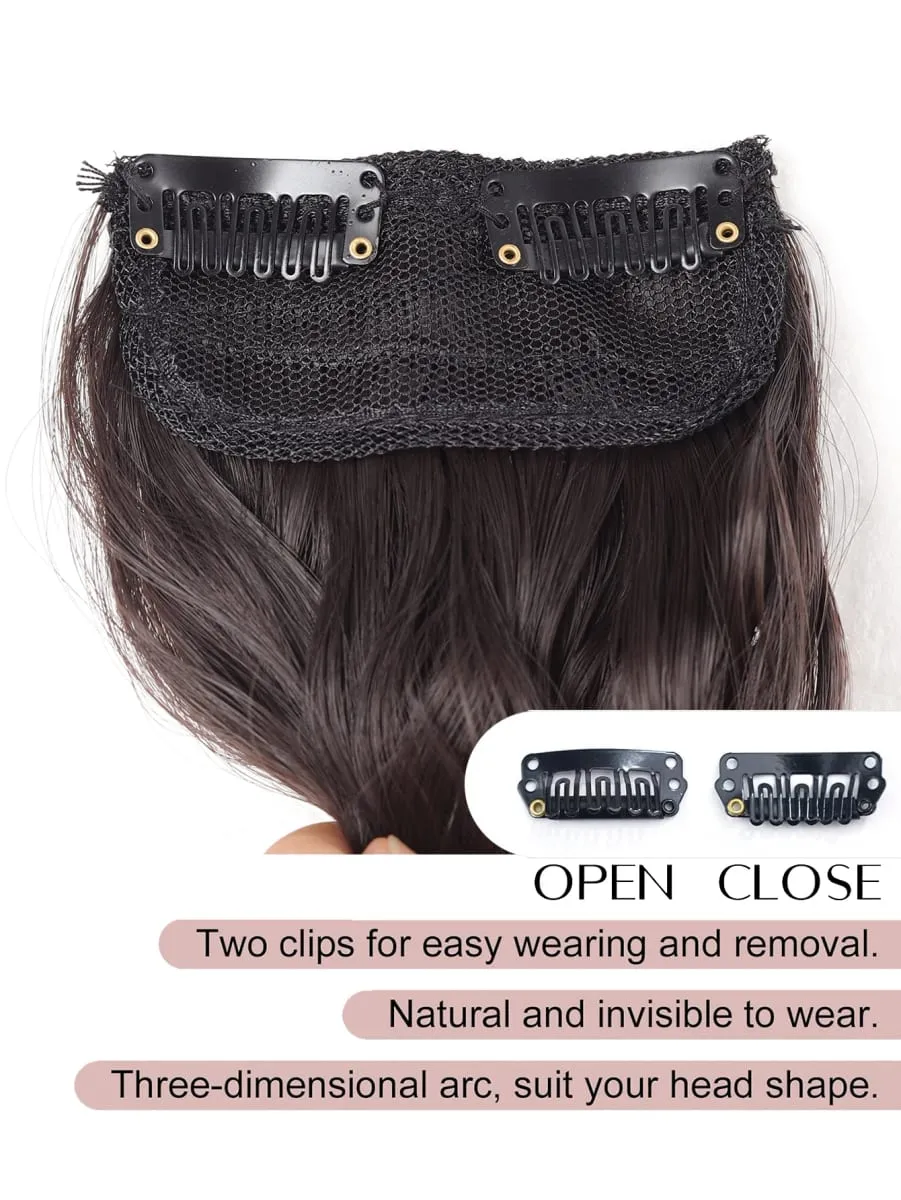 Synthetic Invisible Seamless Hair Pads Clip In One Piece Increase Hair Volume Hair Extensions Top Side Cover Hairpiece