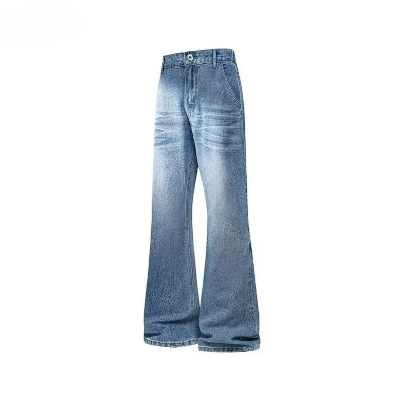 Retro Denim Pants Men's Jeans Loose Straight Casual Trousers Vintage Jeans Y2k Clothes Men's Pants Baggy Jeans Man Four Seasons — image 4