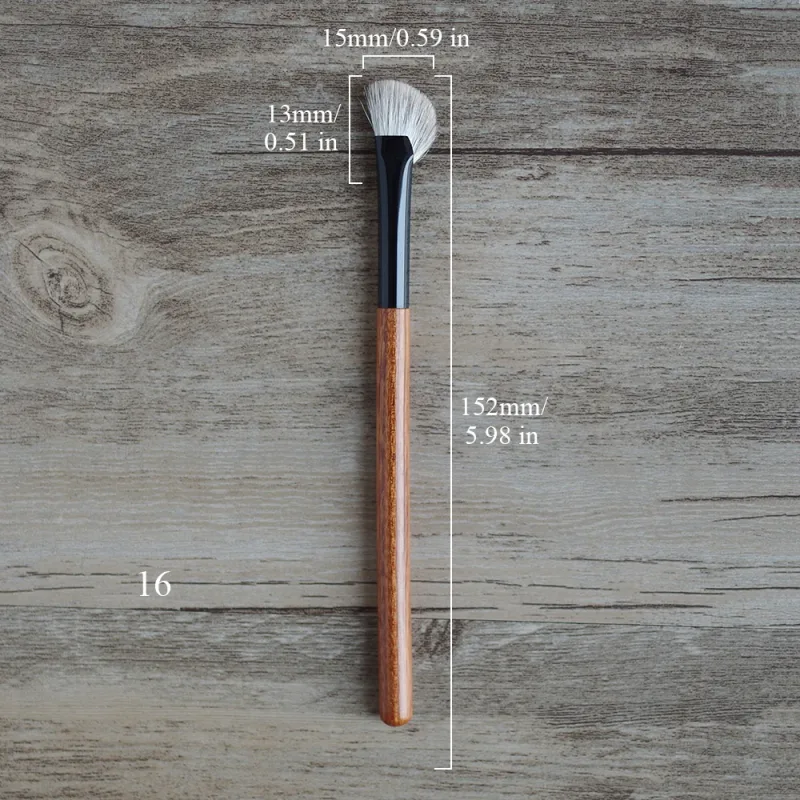 African Rosewood Handle Handmade Makeup Brushes 1pc Snow Fox Goat Hair Face Powder Blush Eye Shadow Brush Synthetic Makeup Brush