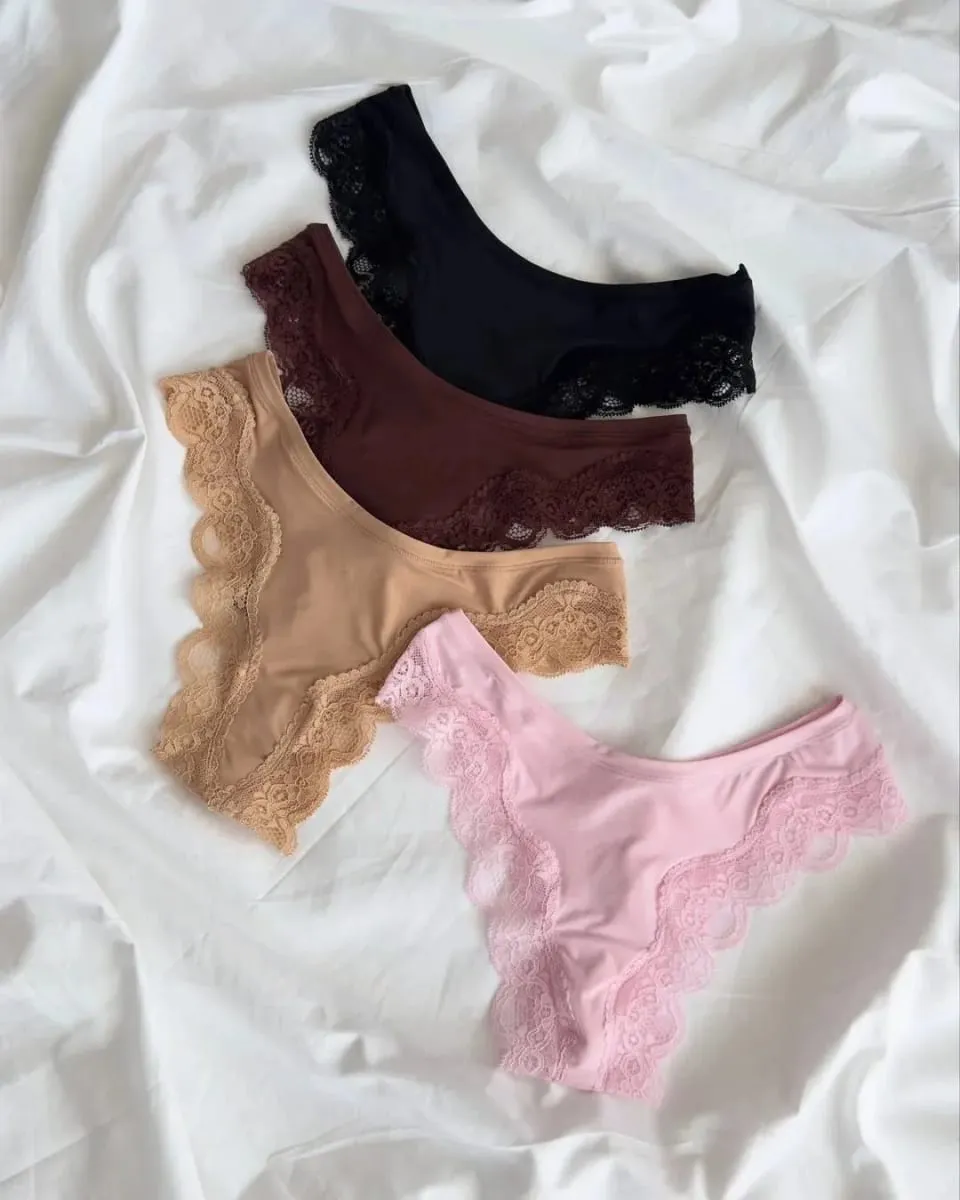 Cute Lace Bra Solid Set Women Free Combination Adjustable-strap Bras+Low Waist Panties Chic Simple High Elasticity Lingerie Sets