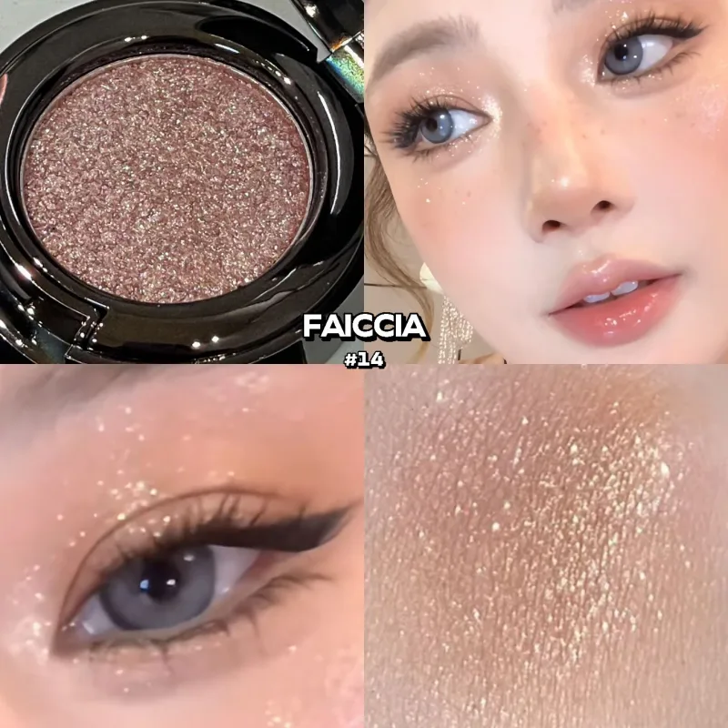 Chameleon Smoky Green Eyeshadow Palette High Gloss Easy-To-Apply Sparkling Purple Pearlescent Eye Shadow Brightening Makeup