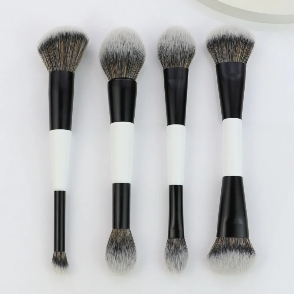 Dual-Ended F4 Contour Face Brush High Coverage Multi-purpose Eyeshadow Concealer Brushes Cosmetic Beauty Powder Blush Brush