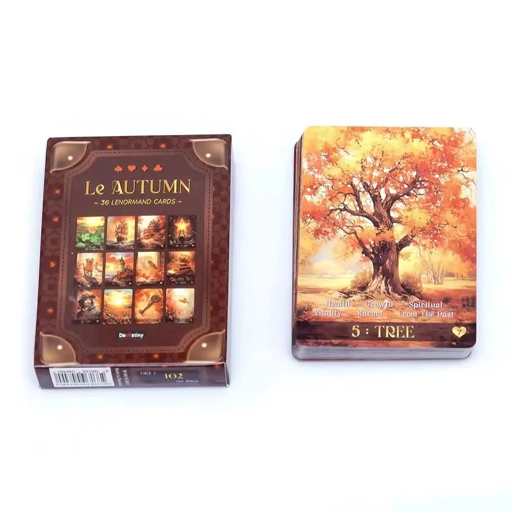 Nouveau Le Tarot d'automne 36 cartes Lenormand, jeu de société, fournitures de fête amusantes et délicates, cadeau de fête en famille, nouvelle collection