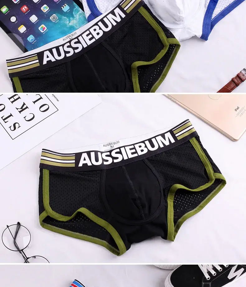 Cotton men's underwear men's boxers net through u convex design boxers boxers men's underwear — image 6
