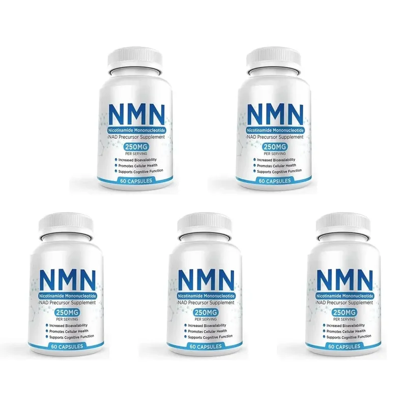 NMN Nicotinamide Mononucleotide Capsules 250 Mg Per Serving Increased Bioavailability Promotes Cellular Health 60 Capsules