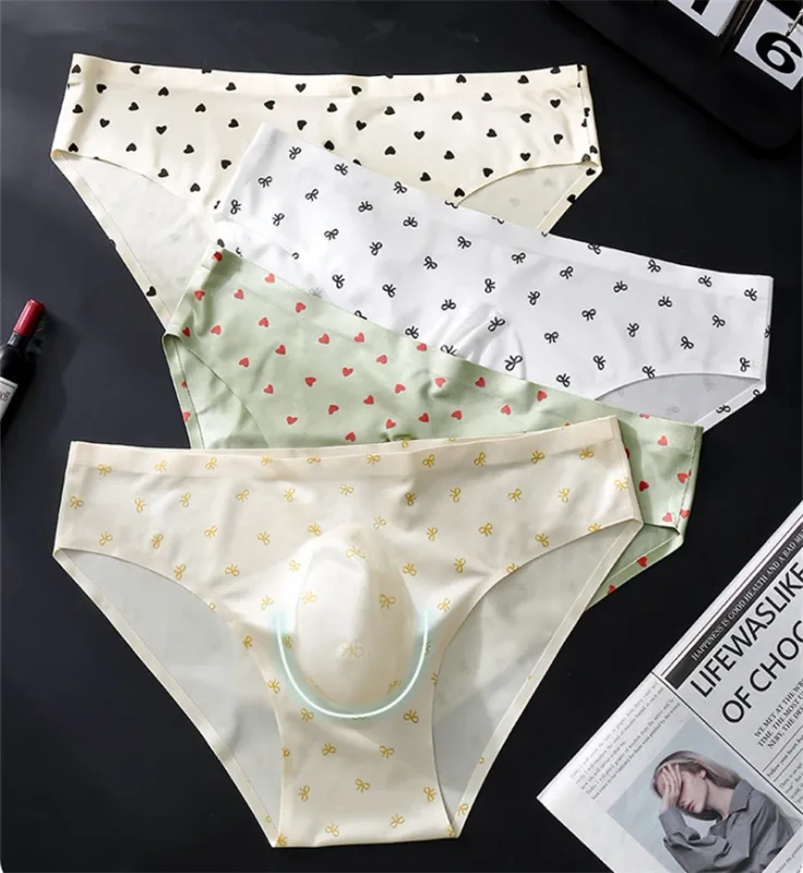 3D space capsule sexy men's underwear ice silk one-piece cuecas masculino cute print cueca adults 18 plus size ropa interior — image 3