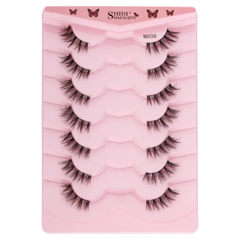 Poloviční řasy Přírodní načechrané umělé řasy Cat Eye Lash 3D Umělé norkové řasy Soft Winged Eyelash Extension Makeup Tool — image 13