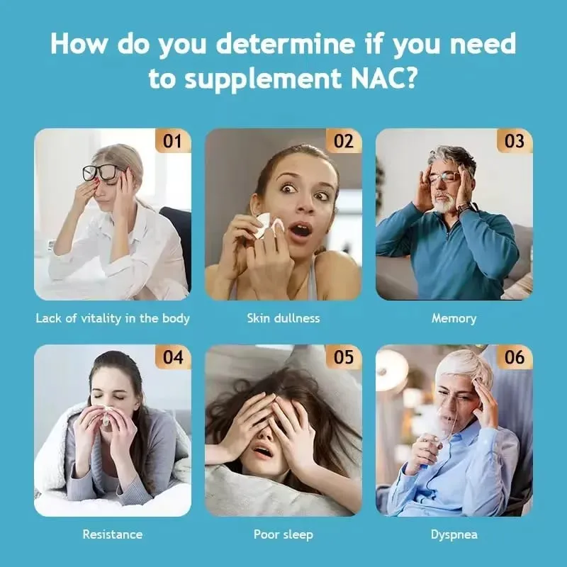NAC Glutathione Food Supplement Detox & Antioxidant Anti-Aging for Liver Health Immune Support Skin Care Hair Nails — image 3