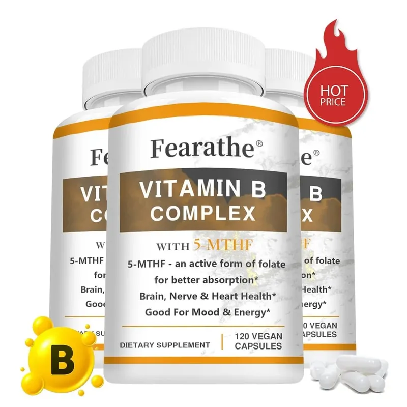 Vitamin B Complex Supplements (B12 B1 B2 B3 B5 B6 B9 Folic Acid &Biotin) Immune Brain & Energy Support — image 11