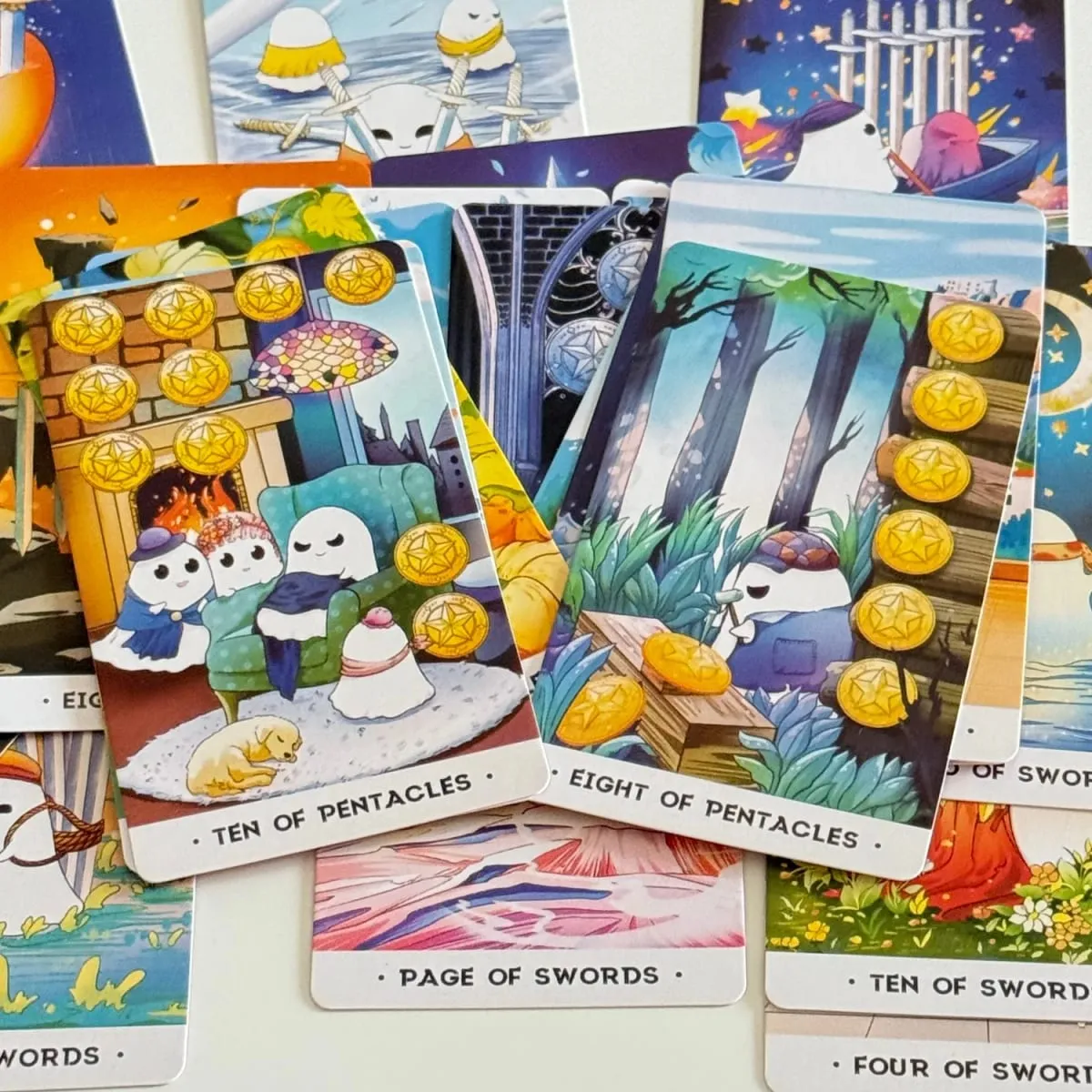 Orchid Valley Tarot cards Cartoon Tarot for Spiritual Guidance & Moonlit Ghosts Insights