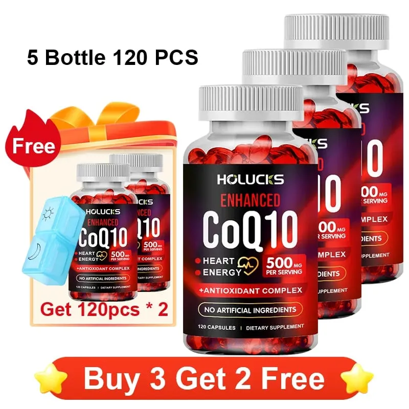 High Potency COQ10 Capsules with Turmeric Trans-Resveratrol Antioxidant & Cognitive Health Support Overall Wellness