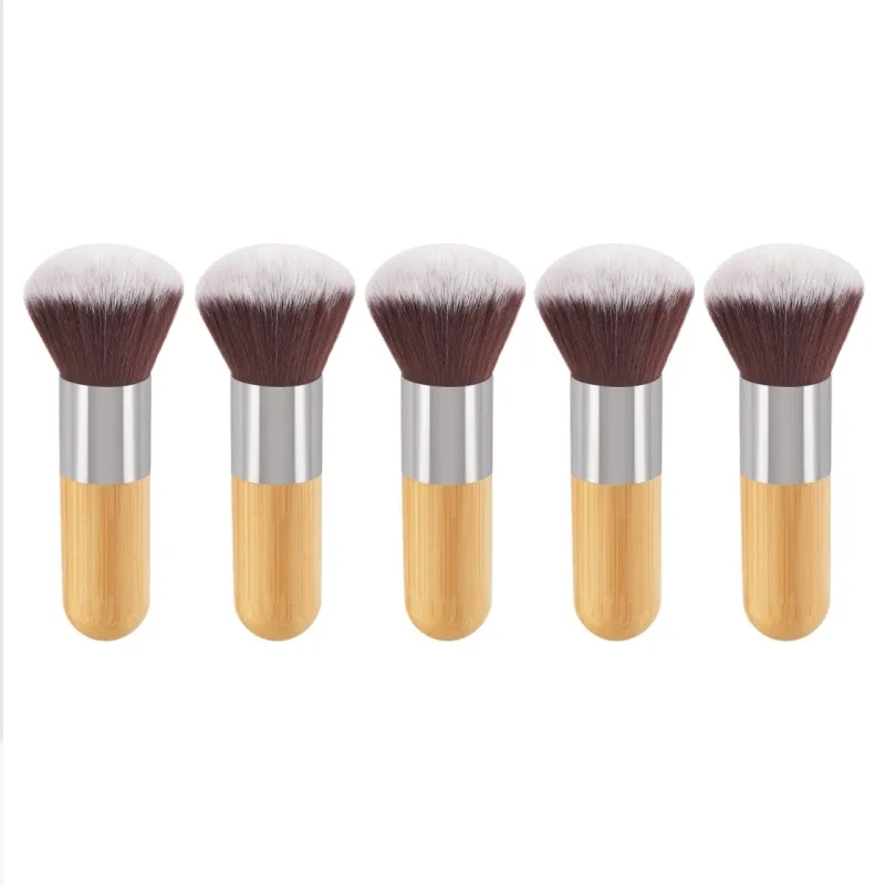 Bamboo Handle Foundation Brush Loose Powder Makeup Brushes Blush Contour Liquid Foundation Cream Professional Face Beauty Tools