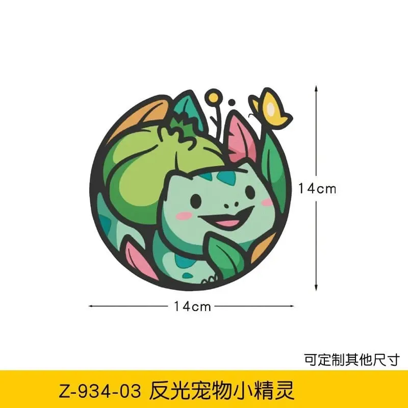 20 Arten Pokemon-Autoaufkleber, Anime-Figur, Pikachu, Gengar, Eevee, Charmander, niedliche Cartoon-Puppe, kreative Aufkleber, Geburtstagsgeschenke