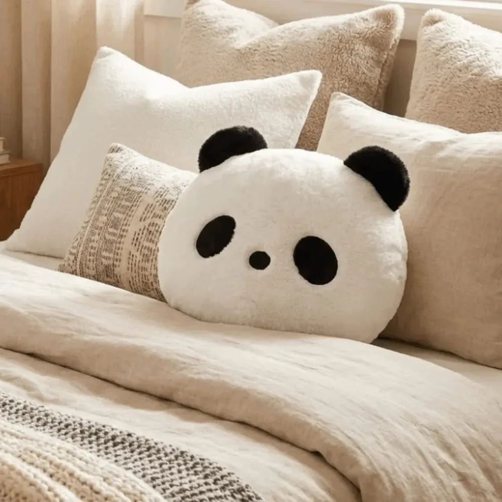 Stuffed Animal Plush Panda Cushion Home Decoration Bedroom Sofa Stuffed Panda Pillow 30cm Kawaii Panda Throw Pillows