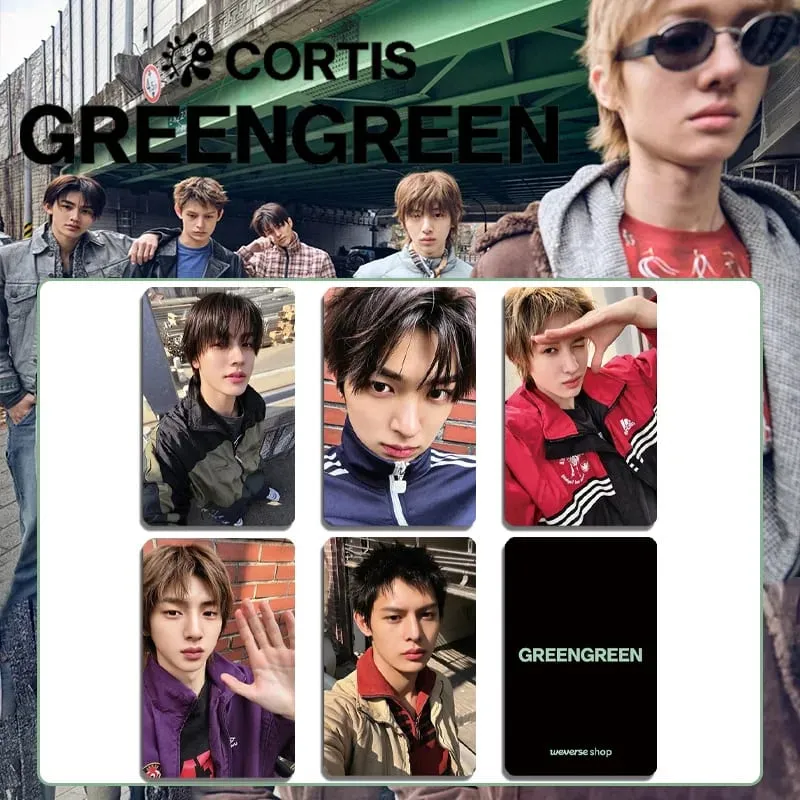 A 5Pcs/Set Idol Boy CORTIS New Album GREENGREEN Lomo Cards Postcards Martin James Juhoon Seonghyeon Keonho Fan Gifts Collection