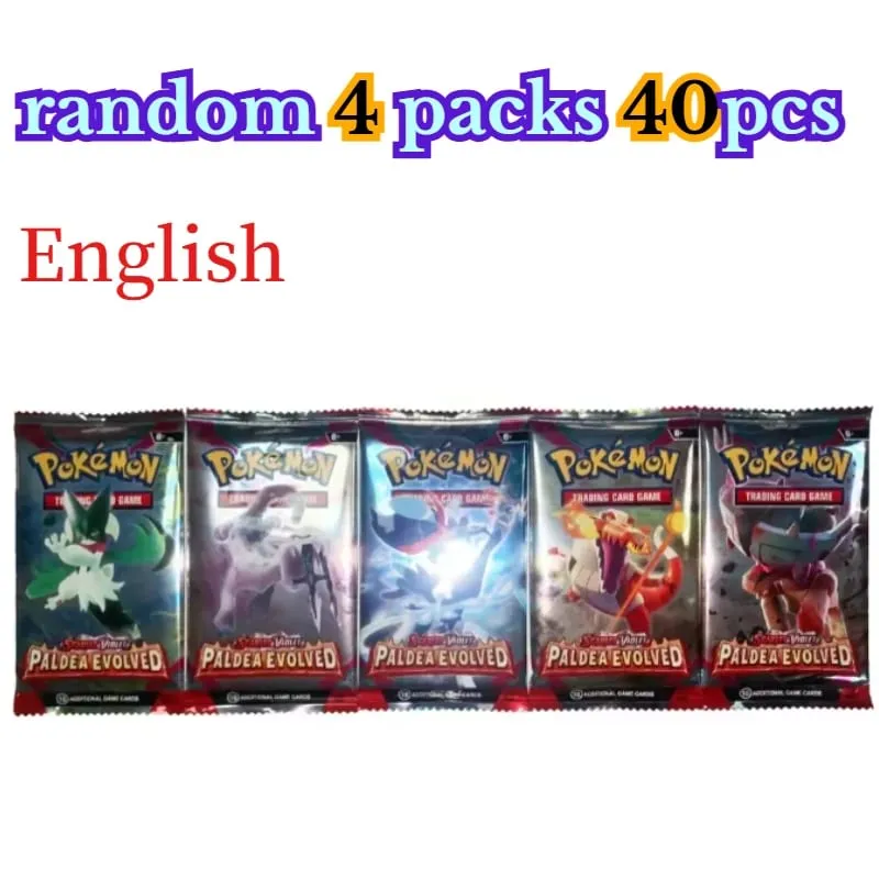 楽しい 40 ピースポケモンカードパック 4 セット日月バイオレット 151 英語トレーディングカードグッズおもちゃハロウィンギフトファンタジー SF