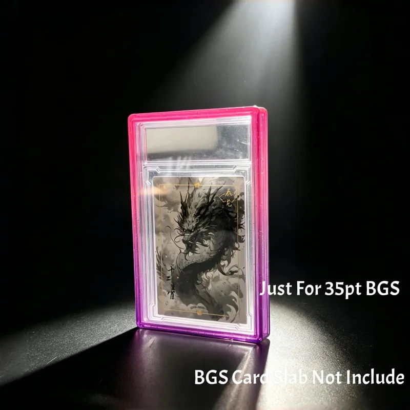 Glitter TPU Slab Bumper Guard Case Holder Protective Skin Display Sleeves with Clear Back for BGS 35PT Graded Trading Card