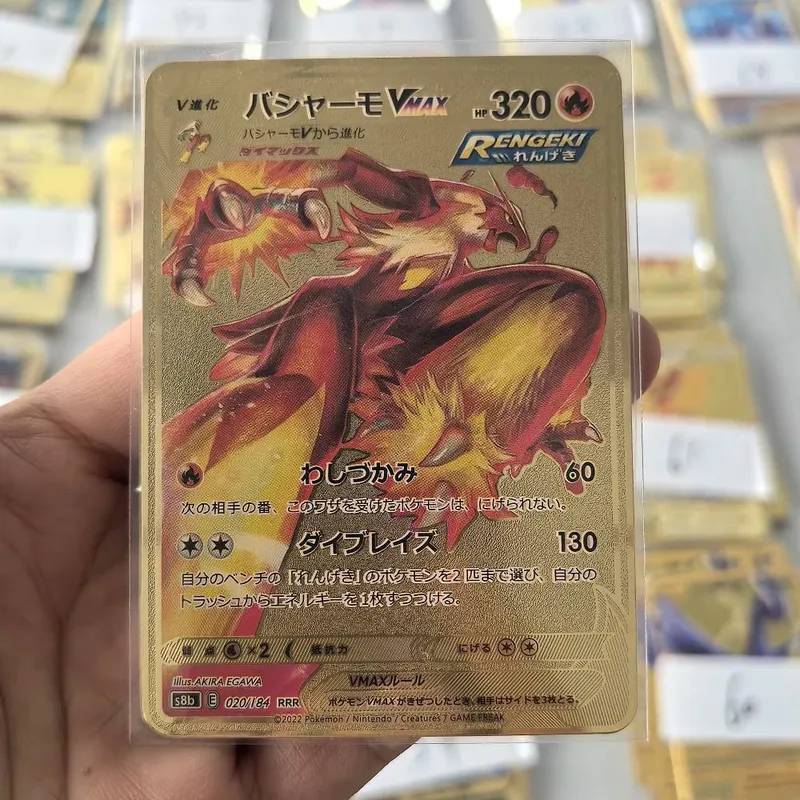 10000HP Charizard Vmax Pokemon Cards Metal English Card Arceus GX Vstar V Golden Limited Kids Gift Game Battle Collection Cards
