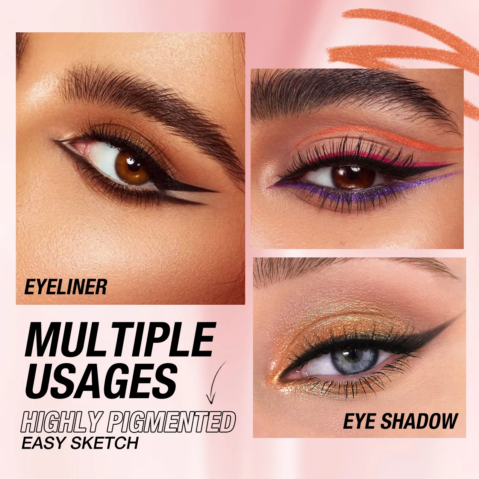 Waterproof and Sweat Resistant Eyeliner Pen Durable Easy to Color Fast Drying and Smooth Texture Creates Perfect Eye Makeup